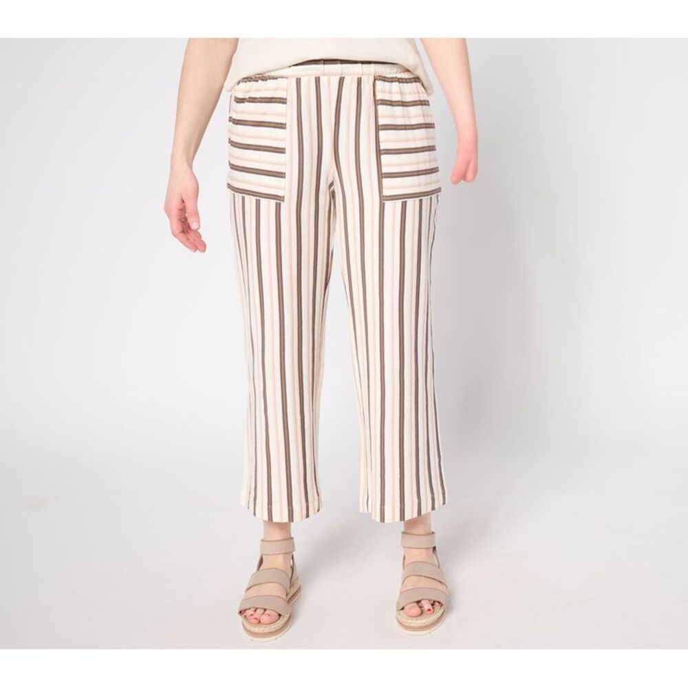 Ryan Simkhai Eyeshop Women's Petite Pants PS Cotton Knit Multi-colored